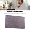Flannel Throw Blanket Plush Light Breathable Foldable Warm Stylish Simple