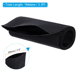 PATIKIL 4.9" Dia 3.3FT Nylon Protective Hose Sleeve, Cable Cover Sheath Protection for Welding Tig Torch Hydraulic Hose, Black