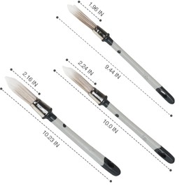 Trim Painting Tool, 3 Packs with 0.6Inch, 0.7Inch, 0.8 Small Paint Brushes for Walls, Edge Painting Tool, Trim Paint Brushes, Round Paint Brush for House Wall Corners