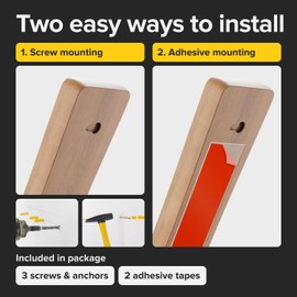 Knife Magnetic Strip 16" Light Wood – Magnetic Knife Holder for Wall – Magnetic Knife Block Use as Kitchen Utensil Holder, Knife Bar, Knife Rack, Kitchen Organizer and Tool Holder