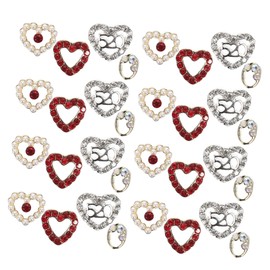 SEWACC 200pcs Heart Shape Nail Charms Rhinestones for Manicure Elegant Nail Art Decorations for Valentine Day and Special Occasions Create Stylish Designs
