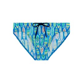 Hom Men's Slip de Bain Marbella Swim Briefs, Blue Print, L