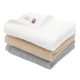 Imabari Towel, Certified Face Towel, Hiorie, Quick Drying, Simple Towel, Set of 3, Assorted, 3 Colors, 01, Made in Japan, Water Absorbent, Quick Drying, Thin, 100% Cotton, Approx. 13.4 x 31.5 inches