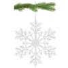 com-four® 3 x Large Decorative Snowflakes Pendant - Transparent Snowflake