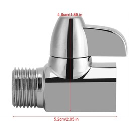 Three-Way Shower Diverter 3 Way Brass Chrome Diverter G 1/2" T Shape Adapter Valve for Shower Arm Mounted Adapters