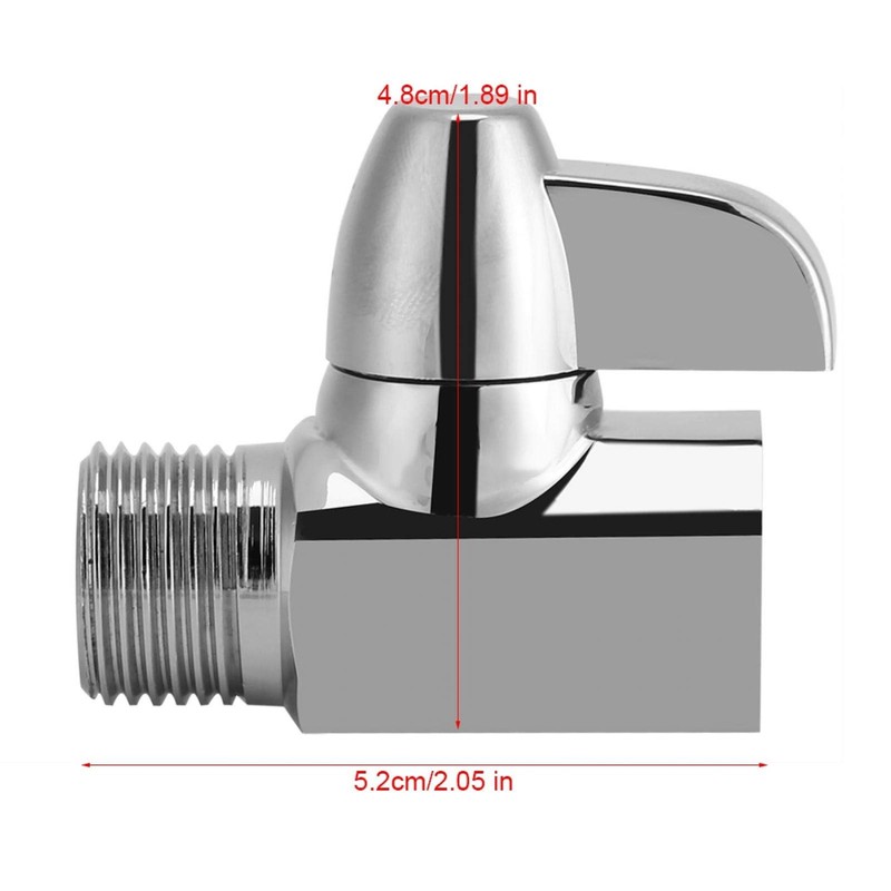 Three-Way Shower Diverter 3 Way Brass Chrome Diverter G 1/2"