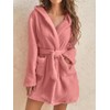 Women's Hooded Fleece Robe with Waist Belt – Cozy Layer