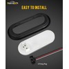 Partsam 2x Oval Brake Stop Tail Turn Sealed Marker Lights