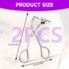 2pcs Mini Eyelash Curler Metal, Silicone pad Eyelash Curler Non-Closed