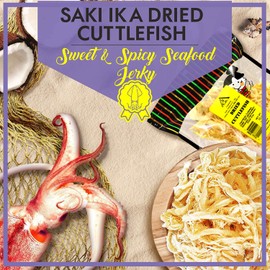 Saki Ika Dried Cuttlefish Snack - Hawaiian Seafood Jerky - High-Protein, Low-Fat, Low-Calorie (2.5 oz.)
