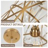 Zlierop Brushed Gold Pendant Light, Modern Kitchen Pendant Lighting Over