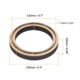 sourcing map Leather Cutting Die 4.7" Dia Leather Metal Die Cutter Round Circle Stainless Steel Cutting Template Wooden Stamping Punching Tool for DIY Leather Crafts Making