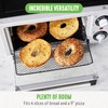 GreenLife Countertop Toaster Oven Air Fryer Stainless Steel, Healthy Ceramic