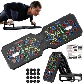 Foldable Push-Up Board - Push Up Board Fitness Equipment for Home Calisthenics Equipment for Full Body Training & Effective Pushups - Multifunctional Push-Up Board