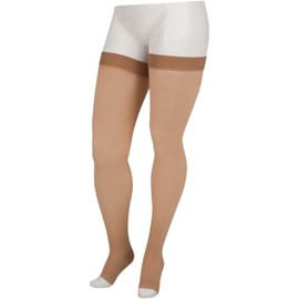 Juzo Soft 2001 Thigh-high 20-30mmhg Compression Open Toe Stocking ,Beige,3 (III)