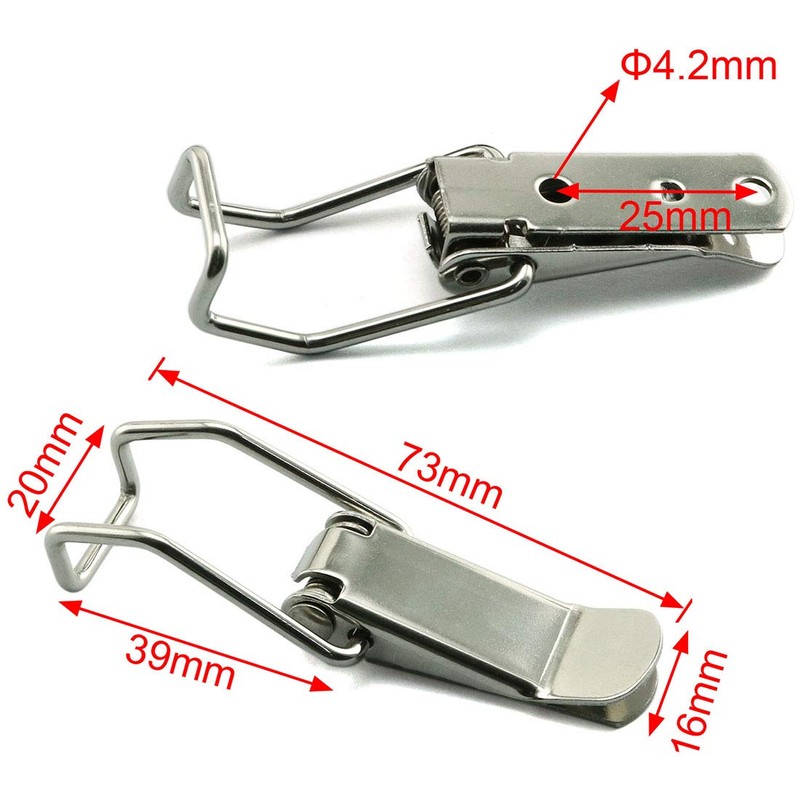 HJ Garden 4pcs Spring Loaded Toggle Latch Hasp,304 Stainless Steel