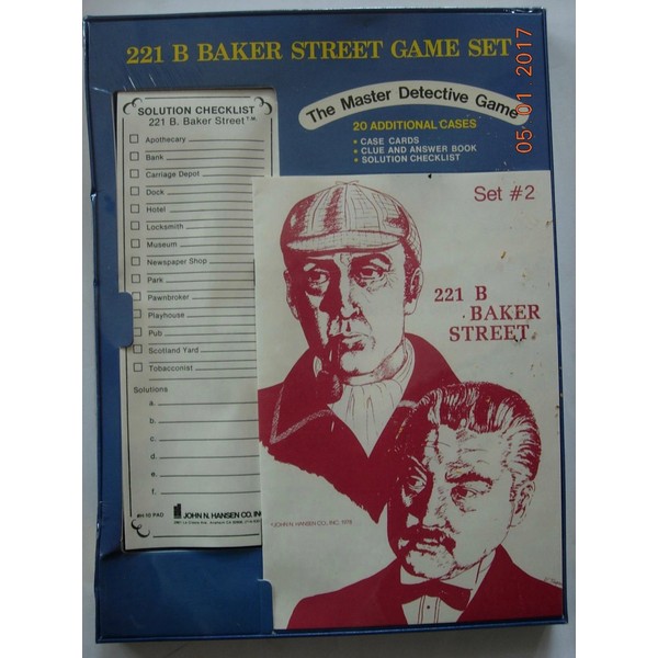 221 B Baker Street Game Set H-02 Cases 21-40
