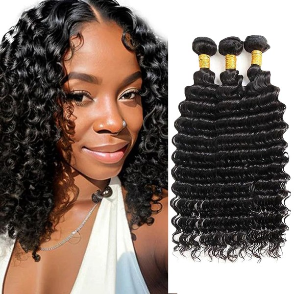 Deep Wave Bundles #1B Wet and Wavy Bundles Human Hair