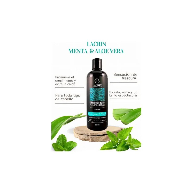 Shampoo de Cola de Caballo Lacrin Menta Clásico Equino Limpieza