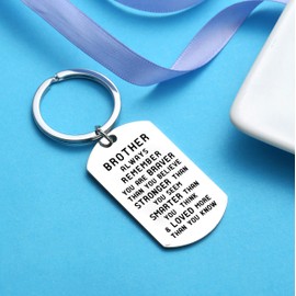Nimteve Brother Keyring - Inspirational Gifts For Brother - Keychain Birthday Gift, Graduation