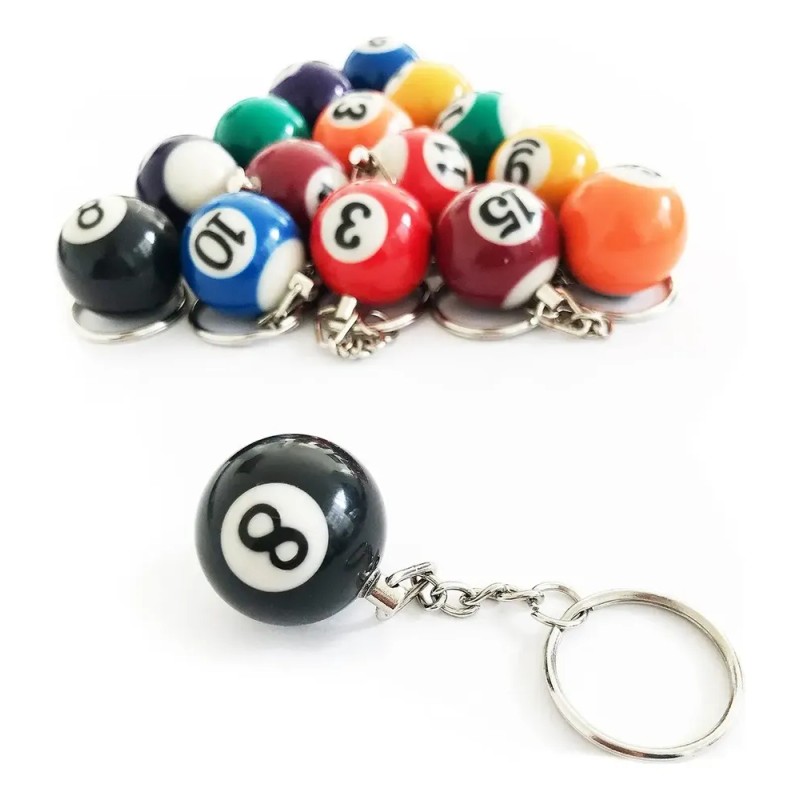 S Juego De 16 Llaveros Coloridos Con Forma De Bola