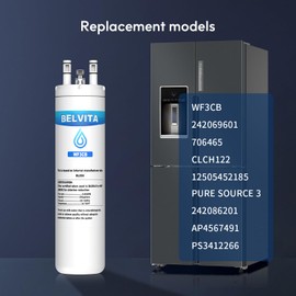 WF3CB Refrigerator Water Filter Compatible with Frigidaire WF3CB Puresource3 242069601 242086201 (3-Pack)