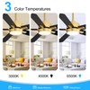 Ceiling Fans with LED Lights, 52 Inch 5-Blade Ceiling Fan