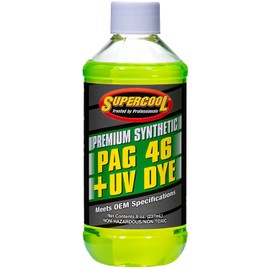 TSI Supercool A/C Comp Lube, UV Dye, 8 Oz, Flsh PNT 442 F, red/Yellow Tint (P46-8D)