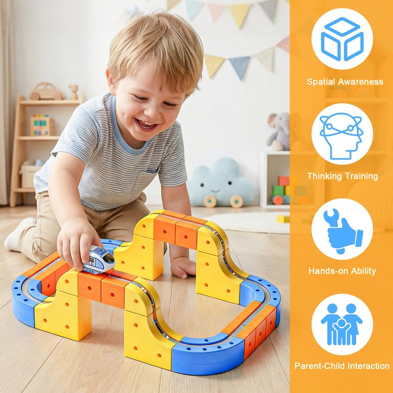 WUPIOS Electric Train Set for Kids 3 4 5 6