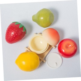 Beavorty Travel Beauty Piece Fruit Shape Body Butter Containers Plastic Small Jars Lids for Cosmetics
