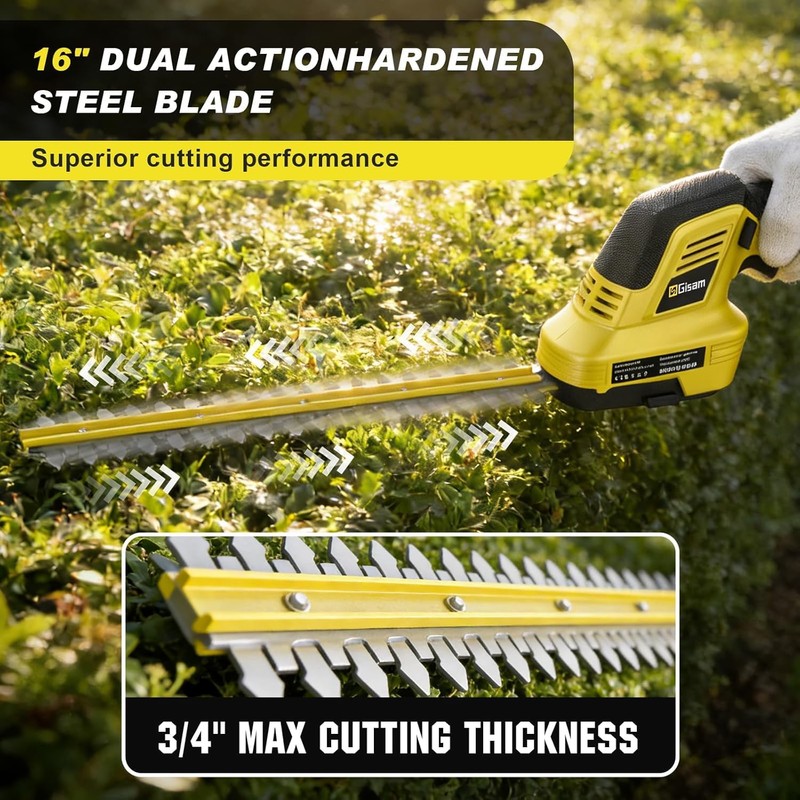 4-in-1 Pole Hedge Trimmer Cordless, Electric Hedge Trimmer and Grass