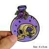 CHBROS Skeleton Skull Bottle Embroidered Patch Applique Iron/Sew on Patches