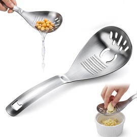 5-in-1 Stainless Steel Cooking Spoon, Multifunction Cooking Spoon,304 Stainless Steel Kitchen Tool for Potato Masher, Egg Separator, Bottle Opener and Mixing Stirrer