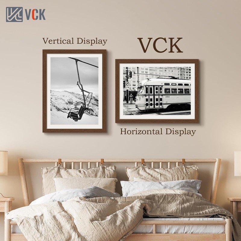 VCK 18x24 Brown Poster Frame 3 Pack, Solid Wood Picture