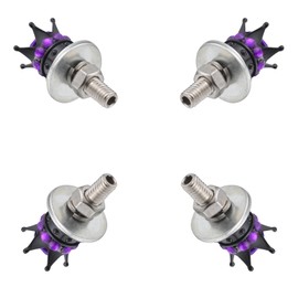 Lunsom License Plate Screws Fastener Bling Mounting License Plate Bolts License Plate Screws Kits Compatible with Car Motorcycle,4 PCS (Purple-1)