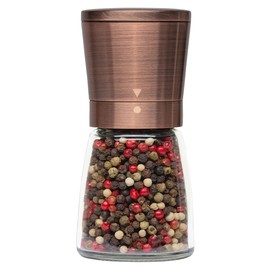 Copper Pepper Grinder or Pepper Mill, Manual Salt Grinder Refillable with Adjustable Coarseness, Black Pepper Grinder Made of Stainless Steel, Himalayan Salt and Sea Salt Grinder