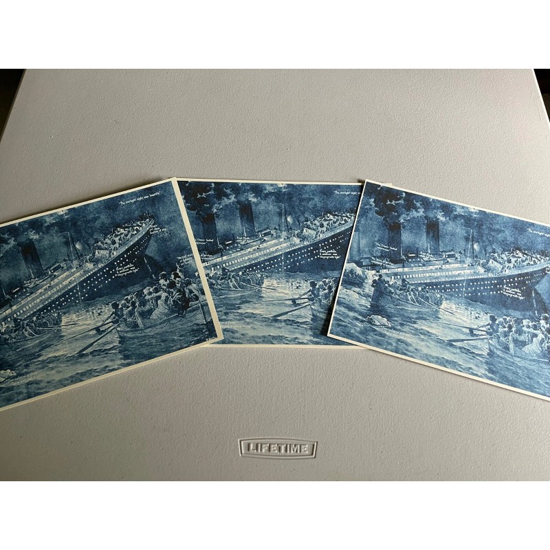 TITANIC SINKING APRIL 15, 1912 REPRINT OF AN OLD LITHO,