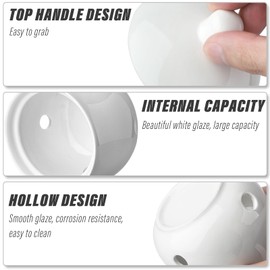 PriArring Ceramic Garlic Keeper with Lid, Garlic Keeper for Counter,Garlic Holder Storage Container, Garlic Saver for Kitchen