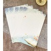 50 Lined Writing Stationery Paper, Beautiful Designs for Writing Letter,