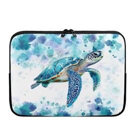 Tongluoye Sea Turtle Laptop Protective Sleeve for Women Men 15inch Computer Sleeve Bag Neoprene Laptop Bags Tie Dye Lap Top Case Suitable for Travel School Office Organizers Hippie