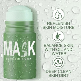 COWANIEE 2 Pcs Green Tea Deep Cleanse Mask,Green Mask Stick