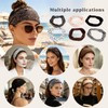 6 P Leopard Print Knotted Bow Headbands for Women, Wide