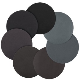 Pack of 35 Sandpaper 125 mm Velcro, Sanding Sheets Velcro Grits 320/400/600/800/1000/1200/1500, Sanding Pad Round Without Hole Wet Dry Sanding Discs Random Orbital Sander Sanding Paper for Car Metal