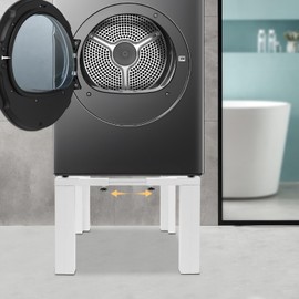 16" Height Washer and Dryer Pedestals, Adjustable 19.6-31 Inch Universal Washing Machine Stand Heavy Duty Stainless Steel Refrigerator Base, 1200lbs Load Capacity