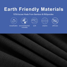 BAMBOO COOL Men's Underwear Boxer Briefs Pack Soft Breathable Long Underwear Boxer Briefs for Men