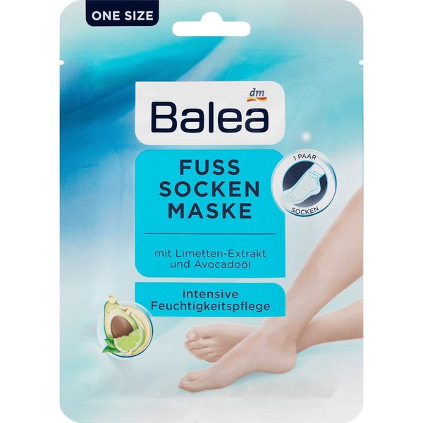 Balea - Foot Socks Mask with Lime Extract and Avocado Oil