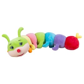 Lifestyle & More Baby Plush Toy Caterpillar Colourful Super Soft Spandex Plush Height 25 cm Width 90 cm