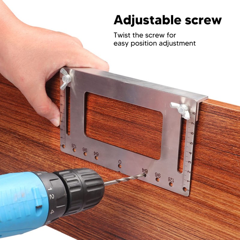 Cabinet Hardware Jig Stainless Steel Furniture Handle Punch Locator with