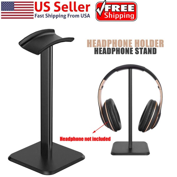 Unbranded Headphone Stand Headset Holder Rack With Aluminium Supporting Bar
