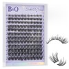 B&Q 5D Fluffy Wispy Cluster Lashes 8-16mm Mix Natural Lash